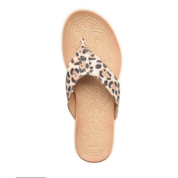B.O.C. Aimee  Flip-Flop Thong Sandals Tan Leopard Print Tan Size 6 New In Box - Picture 2 of 14